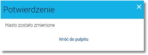 Po poprawnym wypełnieniu formularza należy zaakceptować wprowadzone dane przyciskiem [ZATWIERDŹ].