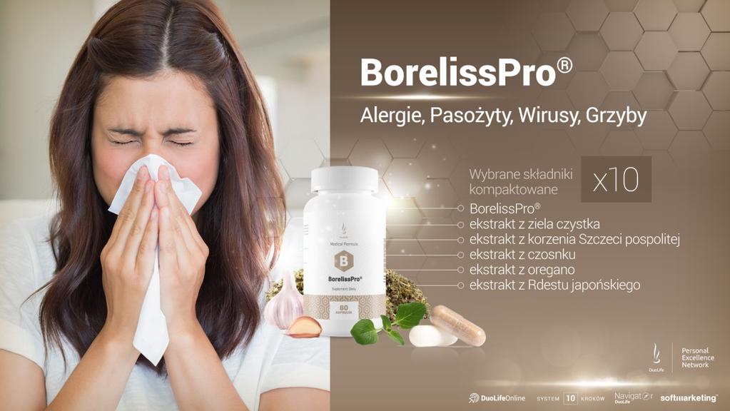 BorelissPro Dzięki synergicznemu połączeniu poszczególnych składników udało się uzyskać moc działania nawet 500x większą niż tych samych składników osobno.