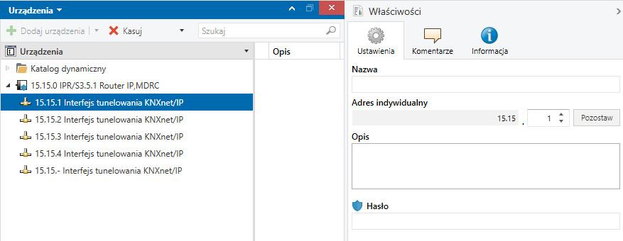 Uruchomienie 3.4.1 Ustawienia w ETS 5 W ETS dostępne jest dodatkowe okno właściwości do ustawiania dodatkowych adresów fizycznych.