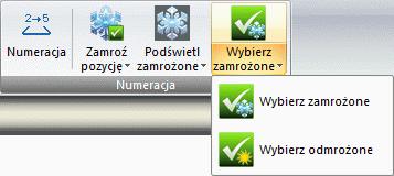 Wykonanie renumeracji nie będzie miało wpływu na te numery pozycji. Kopiowanie pręta powoduje odmrożenie jego numeru pozycji co powoduje, że jego numer może zostać zmieniony podczas renumeracji.