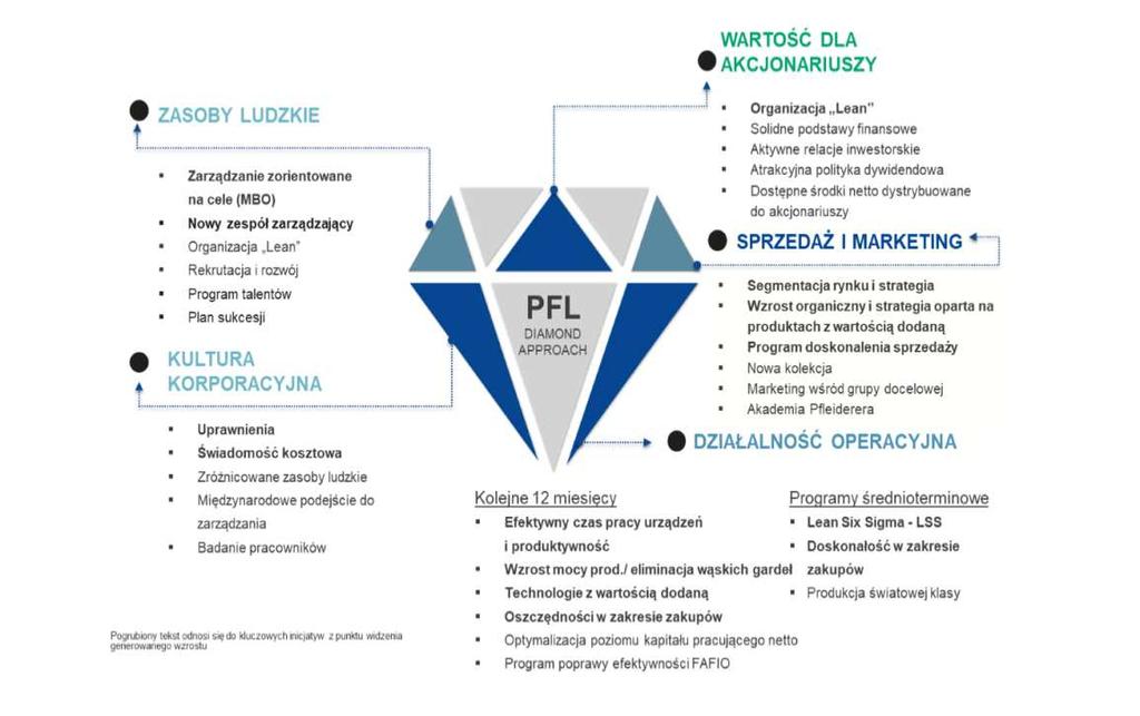 SPÓŁKI PFLEIDERER GROUP S.A. ORAZ GRUPY KAPITAŁOWEJ ZA OKRES TRZECH MIESIĘCY ZAKOŃCZONY DNIA 31 MARCA 2019 R. 1.3. STRATEGIA GRUPY KAPITAŁOWEJ PFLEIDERER We wrześniu 2017 r. zarząd Pfleiderer Group S.
