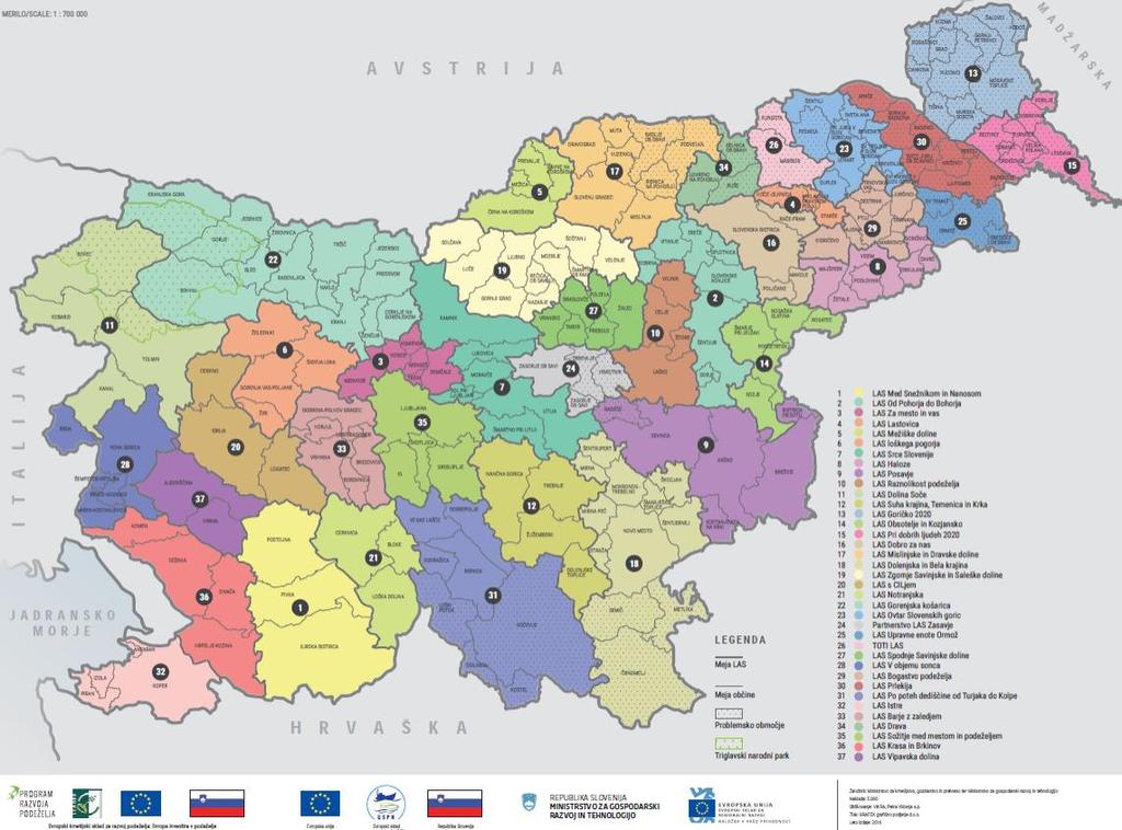 Inicjatywy LAG 37 inicjatyw LAG w Słowenii: Działania skoncentrowane na: Nowych produktach i usługach Nowych zawodach Grupach o specjalnych potrzebach