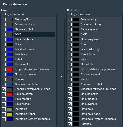 Nadpisanie kolorów elementów Dzięki funkcji nadpisania kolorów możesz zmienić kolory wielu elementów na raz, np. wszystkich symboli, elementów graficznych lub tekstów.