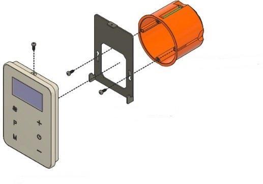 Sterownik/Controller Volcano EC/ Контроллер Volcano EC Uchwyt montażowy/mounting bracket/ Монтажный кронштейн/ Befestigungswinkel/ Puszka instalacyjna Ø 60 mm /Installation box Ø 60 mm/ Монтажная