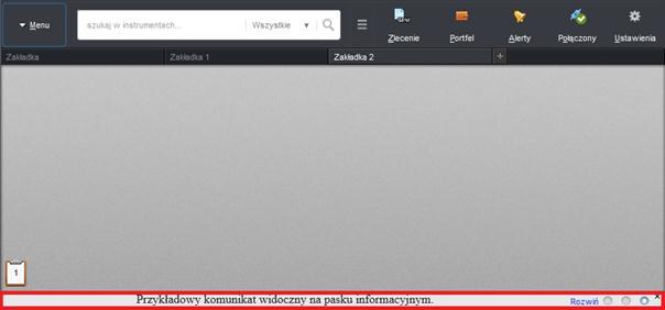 Rys. 29. Zawartość schowka. 3. Kliknij lewym przyciskiem myszy na dowolny element znajdujący się w schowku. 4. Zminimalizowane okno aplikacji zostanie przywrócone w obszarze roboczym. 5.4. PASEK INFORMACYJNY Pasek informacyjny, oznaczony czerwoną ramką na Rys.