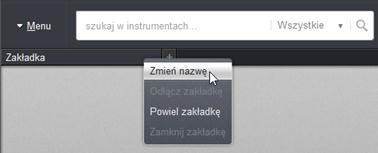 Dodawanie kolejnych zakładek odbywa się poprzez wykonanie poniższych czynności: 1. W głównym oknie aplikacji należy kliknąć przycisk + (Rys. 20.), Rys. 20. Przykład dodania nowej Zakładki 2.