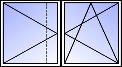 Okno rozwierne + rozwierno uchylne (ruchomy słupek) Szkło: 4/16A/4TPS WYS. SZER.