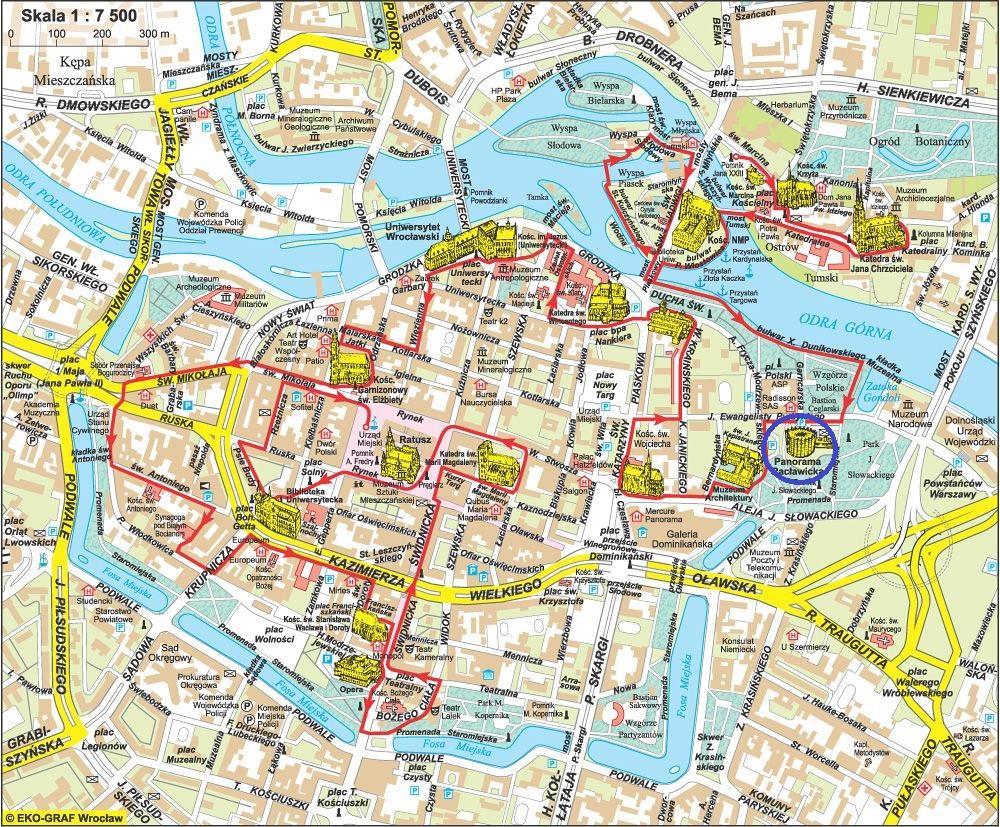 Rysunek 7 Lokalizacja zespołu budynków Panoramy Racławickiej [źródło: polandmap.ru] Lokalizacja Panoramy Racławickiej w strefie tzw.