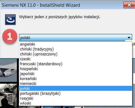 KROK 17 W kolejnym oknie wybieramy wersję językową instalacji NX.