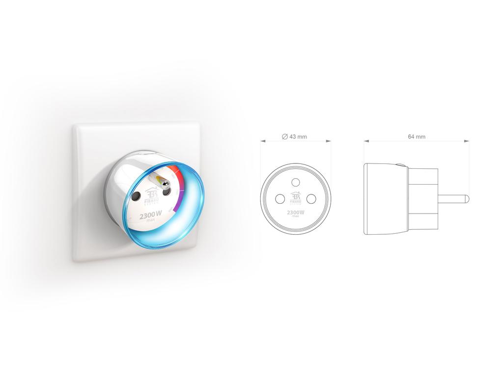 PRECYZJA W KAŻDYM DETALU FIBARO Wall Plug został zaprojektowany z dbałością o każdy, nawet najdrobniejszy szczegół.