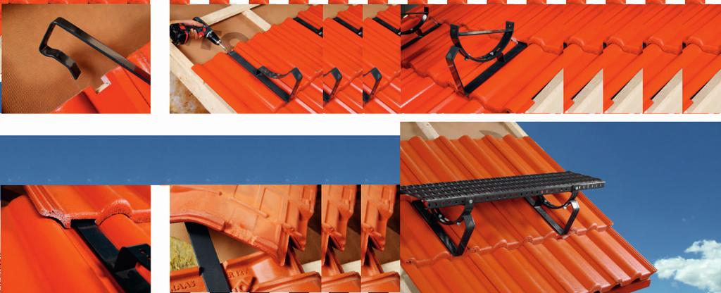 Kompletnej ławy kominiarskiego DBDC LN1 do pokrycia z dachówki betonowej i ceramicznej.