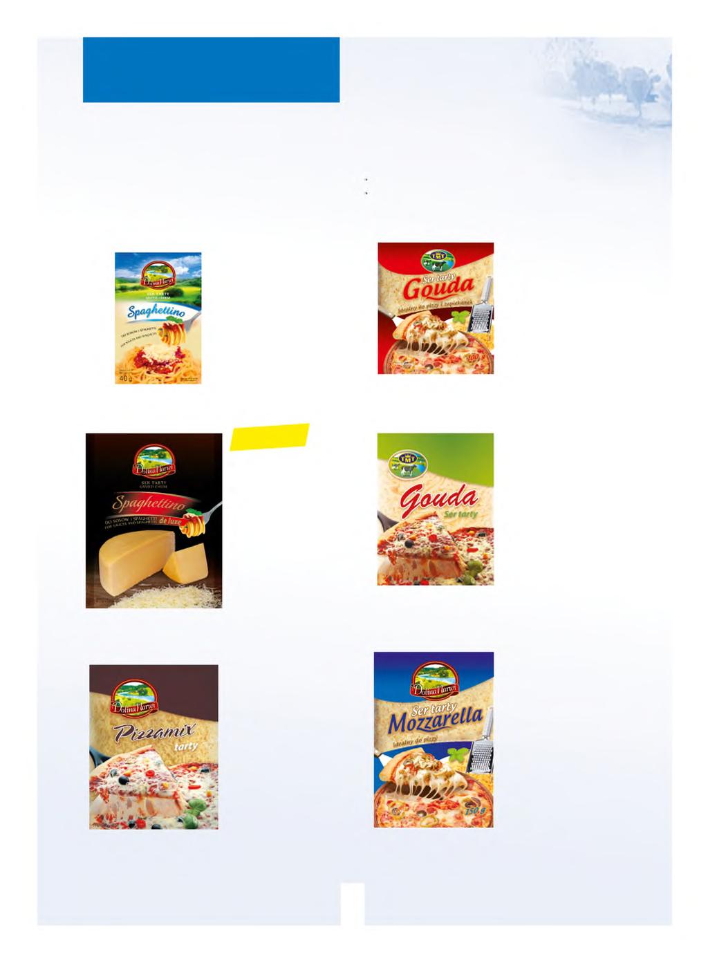 Sery tarte Grated Cheese Wprowadzając nowe produkty na rynek zawsze kierujemy się potrzebami i wymaganiami naszych klientów, mając szczególnie na uwadze ich wygodę. Tak powstały sery tarte.