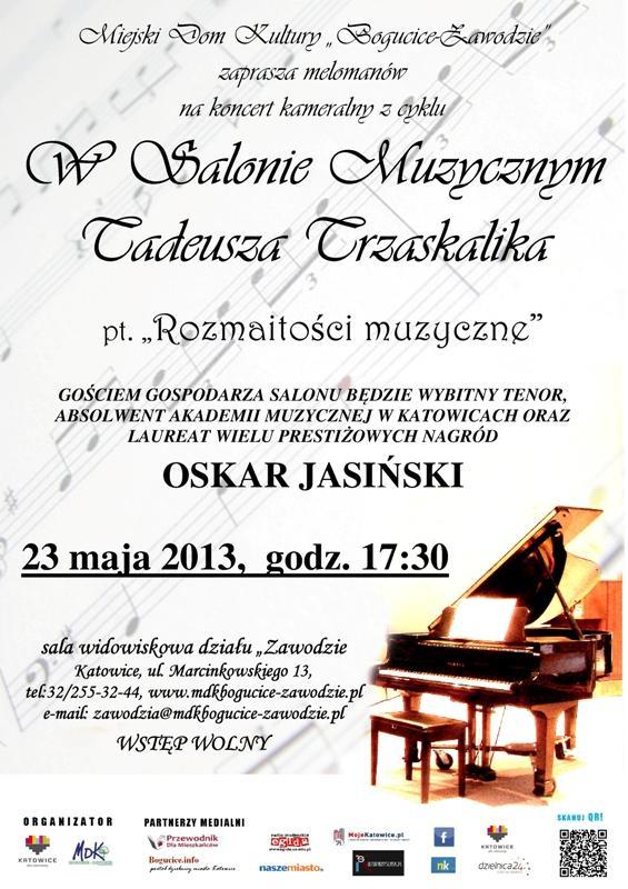 W programie: Capua, Chopin Curtis,Denza, Joplin Kalman, Karłowicz, Kaper, Kilar, Paderewski Karłowicz - Z