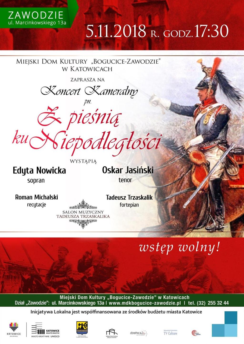 Program Białe róże Bij bolszewika Bywaj dziewczę zdrowe Gdzie to jedziesz Jasiu Hej panienki posłuchajcie Hej chłopcy bagnet na broń Hej, hej ułani Hymn do miłości Ojczyzny Idzie wojsko przez wieś
