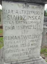 391 1920 roku). Pochowany, w rodzinnym grobowcu, na cmentarzu parafialnym w Skierbieszowie. W grobowcu pochowani są także: Maria Świdzińska, Antonina z Żulińskich Świdzińska, Antoni Świdziński 2987.