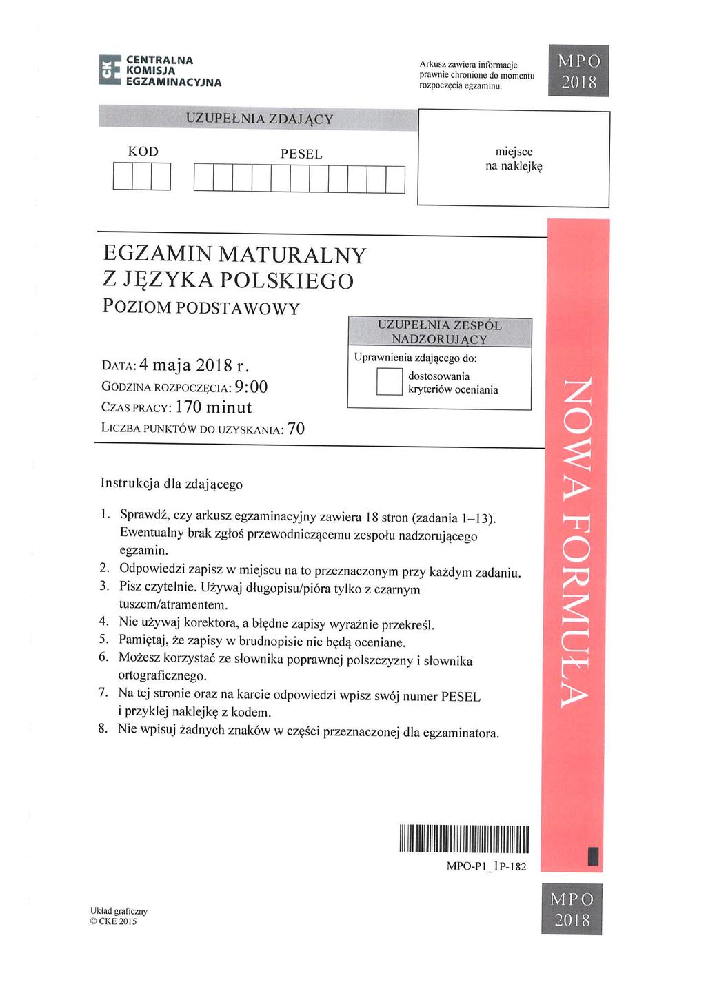 Przed przystąpieniem do pracy przeczytaj uważnie instrukcję i postępuj ściśle według niej. Pamiętaj w szczególności aby: 1.