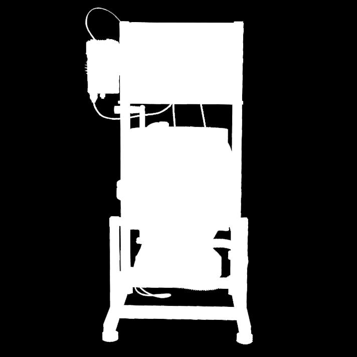 przechylania komory roboczej - bardzo prosty sposób opróżniania zbiornika po skończonej obróbce NASTOLNE WYGŁADZARKI ODŚRODKOWE EC18 230V; 50Hz 0,65 kw 66 kg 493x606x1024 mm 18 l.