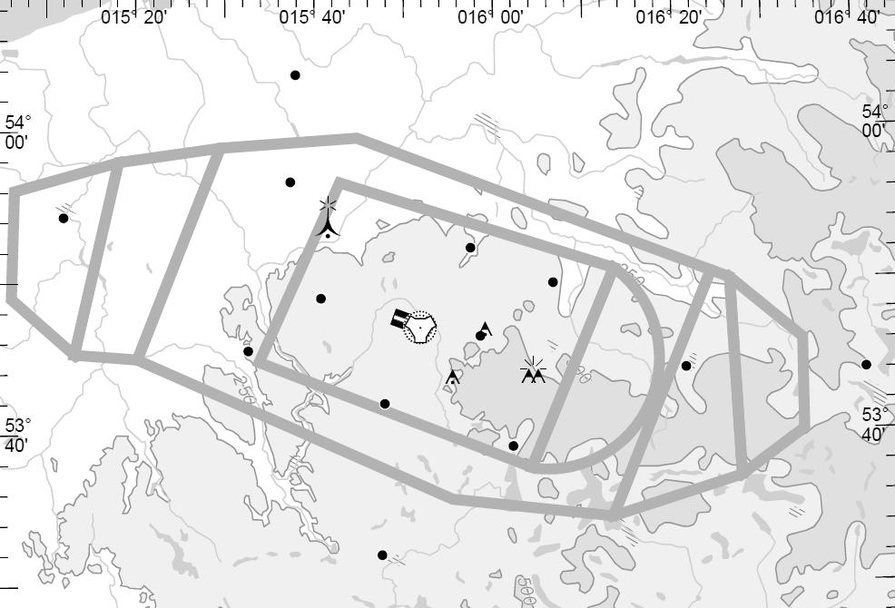 VISUAL OPERATION CHART AIRSPACE: FIS GDANSK 127.150 FIS POZNAN 126.300 MATZ EPSN A/Z: GND-1500ft MATZ EPSN B: 1500ft-FL95 AD ELEV 394 SWIDWIN APPROACH 125.175 SWIDWIN (EPSN) SWIDWIN TOWER 127.