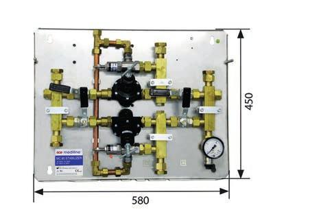 STABILIZATOR STACJI ROZPRĘŻAJĄCEJ MC80 STABILIZATOR stacji rozprężającej MC80 - jest reduktorem ciśnienia drugiego stopnia, który ma za zadanie równoważenie ewentualnych zmian ciśnienia w szpitalnym