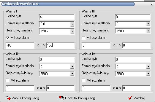 6.3. Konfiguracja wyświetlania Okno dialogowe Konfiguracja Wyświetlania służy do konfiguracji wyświetlacza.