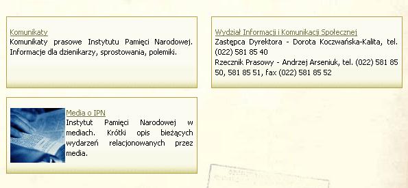 1.10. Szablony menu typu 5 (menu zajawkowe) Szablony zajawkowe pokazują działy podrzędne będąc w dziale nadrzędnym.