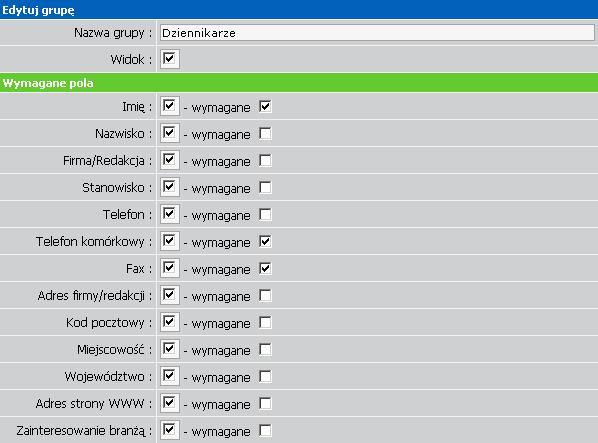 Grupa docelowa: