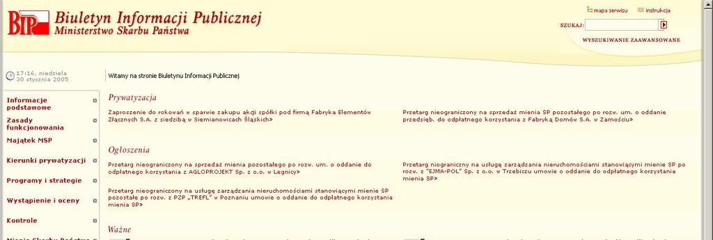 Serwis ONLINE/OFFLINE/INTRANET Serwis może działać w 3 trybach. Tryb online, gdzie portal jest dostępny od razu.