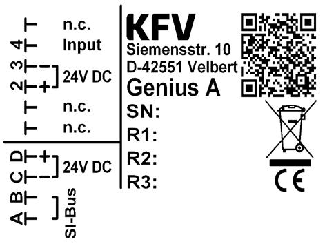 11 Schemat elektryczny dla GENIUS 2.1 A 2 3 5 4 1 Pozycja 1 GENIUS 2.