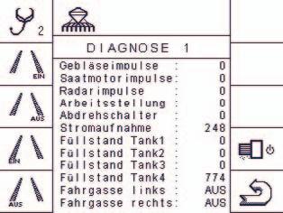 Program diagnostyczny W programie diagnostycznym można sprawdzić sygnały wejściowe i wyjściowe. 1 2 3 Impulsy dmuchawy: Gdy pracuje dmuchawa impulsy są na bieżąco zliczane.