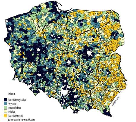 Zróżnicowanie stanu lokalnych finansów publicznych Źródło: MROW. Etap II.