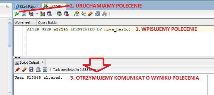 Pierwsze polecenie Zmieniamy hasło: ALTER USER s12345 IDENTIFIED BY nowe_haslo; Utworzenie relacyjnej bazy danych do ewidencji pracowników uczelni. 1.1. Definiowanie tabel Zdefiniowano tabele zesp, etaty, prac o schematach przedstawionych poniżej.