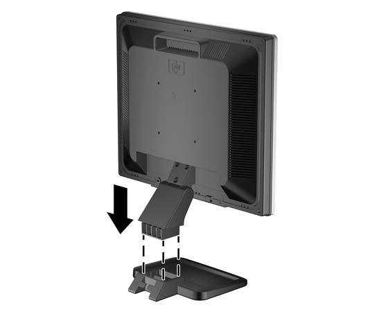 2 Instalowanie monitora Aby zainstalować monitor, należy sprawdzić, czy od monitora, systemu komputerowego oraz innych podłączonych urządzeń zostało odłączone zasilanie, a następnie wykonać poniższe