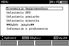 Uwagi: - Przy przeglądaniu pamięci pomiary i banki puste są niedostępne. Zapis Pomiar 1/20 oznacza pomiar pierwszy z 20; pomiary 21 99 są puste i niedostępne. Ta sama zasada dotyczy banków.