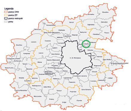 4.1 Charakterystyka Miasta Kobyłka. Główne problemy rozwojowe. Kobyłka to gmina miejska usytuowana 17 km od centrum Warszawy. Miasto położone jest w granicach Obszaru Metropolitalnego Warszawy.