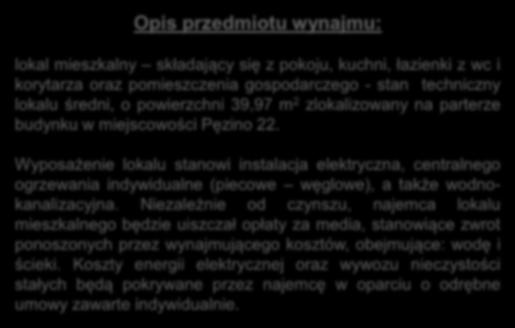 stan techniczny lokalu średni, o powierzchni 39,97 m 2 zlokalizowany