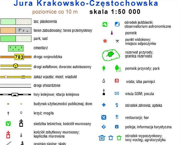 Zadanie: 005 Turysta, z punktu widokowego znajdującego się w miejscu przedstawionym na mapie w polu C4, wyznaczył dla obserwowanego obiektu azymut 300. Zaznacz poprawne dokończenie zdania.