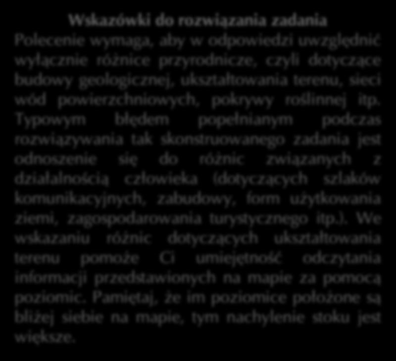 zabudowy, form użytkowania ziemi, zagospodarowania turystycznego itp.).