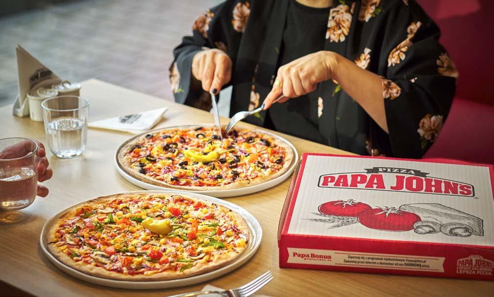 ZALETY FRANCZYZY PAPA JOHN S KONTAKT Marka znana na całym świecie Marka nr 1 wg poziomu zadowolenia konsumentów wśród wszystkich krajowych pizzerii sieciowych na podstawie Amerykańskiego Indeksu