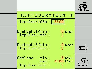 Konfiguration 4 (Konfiguracja 4) Przejazd odcinka 100 m Przejście do programu kalibracji.