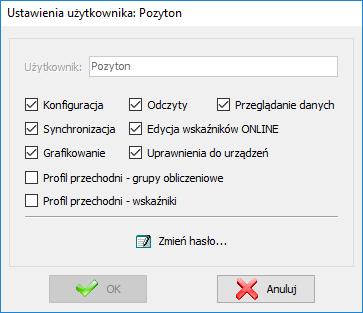 Dodaj użytkownika pozwala na dodanie nowego użytkownika programu.