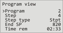 Program 4.4 Praca programu Praca programu jest potwierdzona na displayu poprzez wyświetlenie aktualnego programu i kroku.