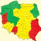 Rycina 1. Liczba pacjentów dorosłych dializowanych otrzewnowo w 2006 roku przypadających na milion mieszkańców w poszczególnych województwach Rycina 2.