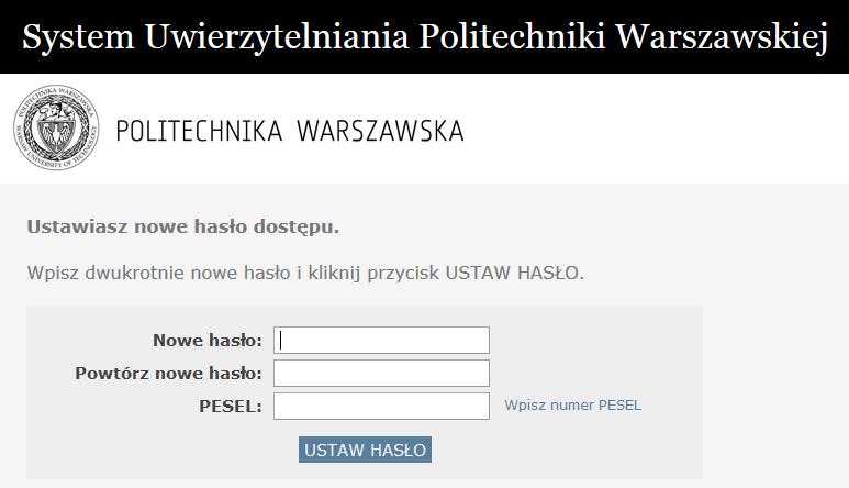 Pierwsze udane logowanie do systemu wymaga autoryzacji na adres e-mail (wskazany w USOSWeb) zostanie wysłany link weryfikacyjny, w celu potwierdzenia