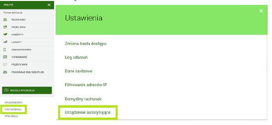 4. Powiązanie urządzenia mobilnego z bankowością elektroniczną Proces powiązania urządzenia mobilnego (z zainstalowaną aplikacją mtoken Asseco MAA) z bankowością elektroniczną wymaga dodania