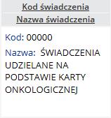 świadczenia Prezentowane dane: Kod świadczenia, do którego sprawozdawana jest kolejka Nazwa świadczenia, do którego sprawozdawana jest kolejka Nagłówek kolumny: Data ostatniej oceny Prezentowane