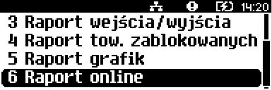 RAPORT ONLINE Raport zawiera ustawienia dotyczące komunikacji z repozytorium, adresy serwerów oraz certyfikaty występujące w urządzeniu. Dla certyfikatów drukowane są numery seryjne i daty ważności.