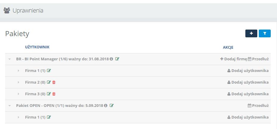 3.2 Utworzenie i konfiguracja konta Klienta Biura Rachunkowego Aby skonfigurować Klienta Biura Rachunkowego należy w pierwszej kolejności stworzyć dla niego konto w BI Point Menadżer.