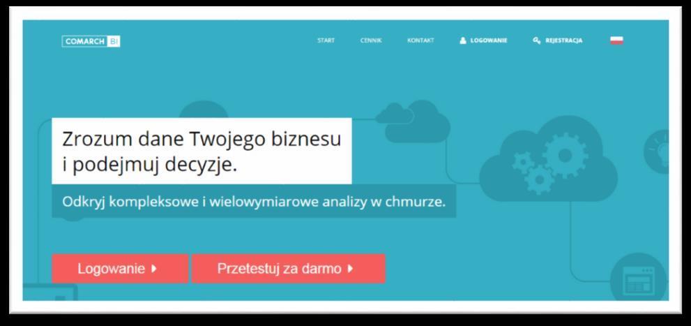 3.1 Utworzenie konta BI Point Menadżer Pierwszym krokiem do uruchomienia BI Point Menadżer dla użytkowników Comarch ERP Optima jest zarejestrowanie się na stronie bipoint.comarch.