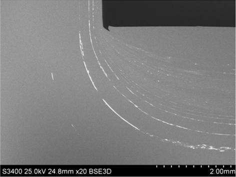 the plasticization zone and in the extruded product depending on the geometry of the die.
