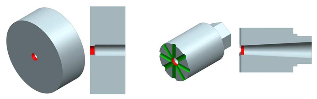 In order to realize the main principle of the developed method, which is cyclic oscillation of the die, the construction of the KOBO press (Fig. 2) differs from conventional press construction. Rys.